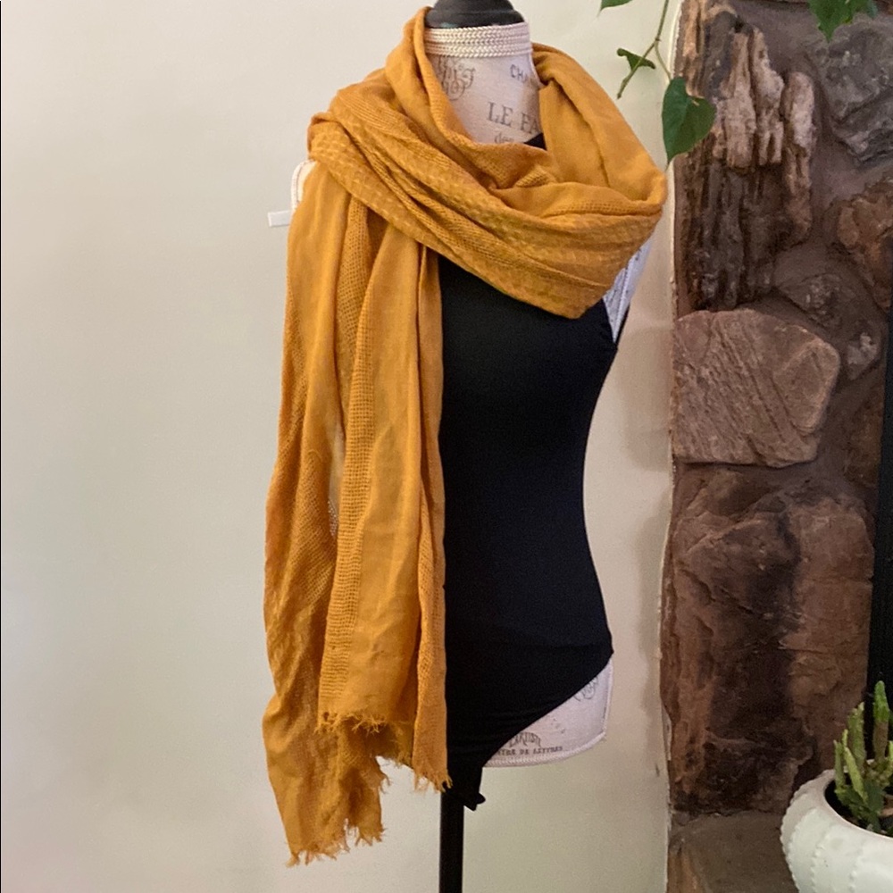 Chic Mustard Wrap Scarf